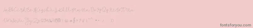 Mallino Font – Gray Fonts on Pink Background