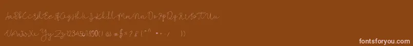 Mallino Font – Pink Fonts on Brown Background