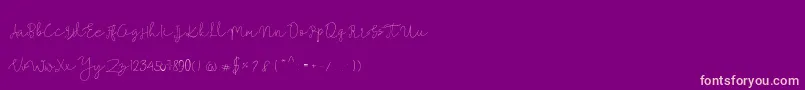 Mallino Font – Pink Fonts on Purple Background