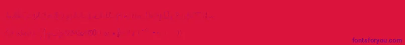 Mallino Font – Purple Fonts on Red Background