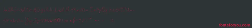 Mallino-Schriftart – Rote Schriften auf schwarzem Hintergrund