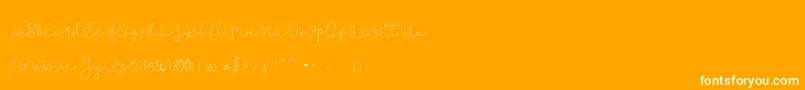 Mallino Font – White Fonts on Orange Background