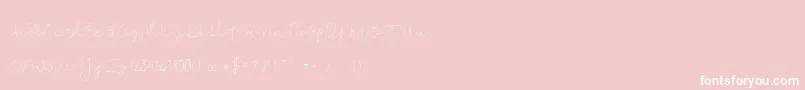 フォントMallino – ピンクの背景に白い文字