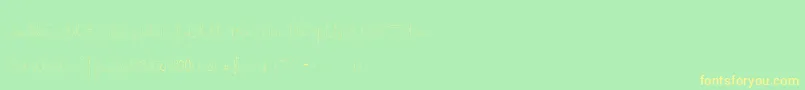 Czcionka Mallino – żółte czcionki na zielonym tle