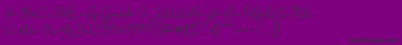 Mallory Quon Font – Black Fonts on Purple Background