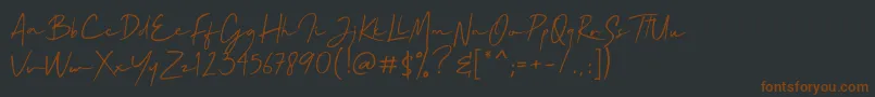 Mallory Quon Font – Brown Fonts on Black Background