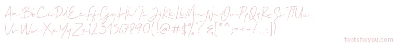 Mallory Quon Font – Pink Fonts on White Background