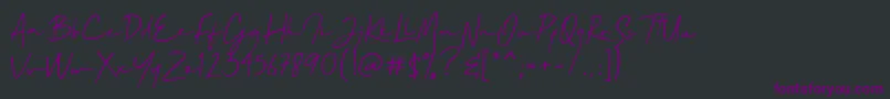 Mallory Quon Font – Purple Fonts on Black Background
