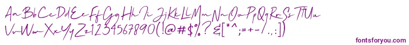 Mallory Quon Font – Purple Fonts on White Background
