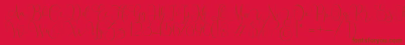 Mallow Script Font – Brown Fonts on Red Background