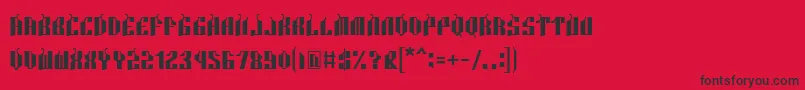 Malocknow Standard Font – Black Fonts on Red Background