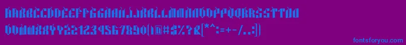 Malocknow Standard Font – Blue Fonts on Purple Background