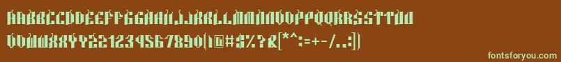 Malocknow Standard Font – Green Fonts on Brown Background