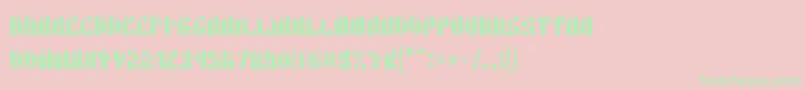 Malocknow Standard Font – Green Fonts on Pink Background