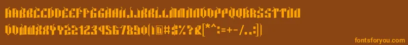 Malocknow Standard Font – Orange Fonts on Brown Background