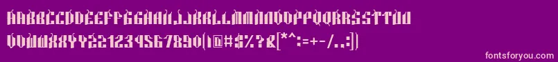 Malocknow Standard Font – Pink Fonts on Purple Background