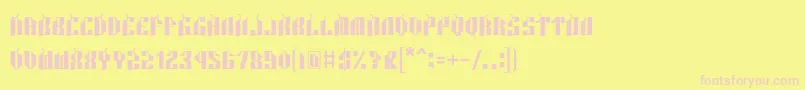 Malocknow Standard Font – Pink Fonts on Yellow Background