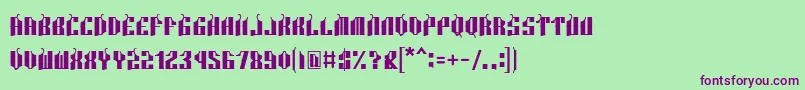 Malocknow Standard Font – Purple Fonts on Green Background