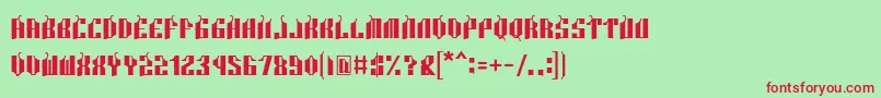 Malocknow Standard Font – Red Fonts on Green Background