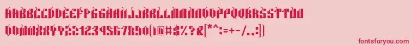 Malocknow Standard Font – Red Fonts on Pink Background