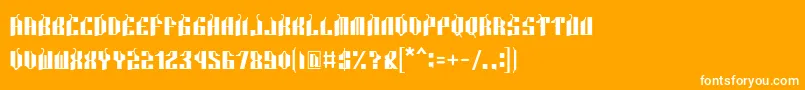 フォントMalocknow Standard – オレンジの背景に白い文字