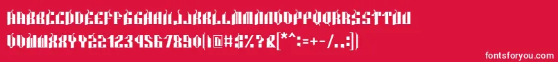 Malocknow Standard Font – White Fonts on Red Background