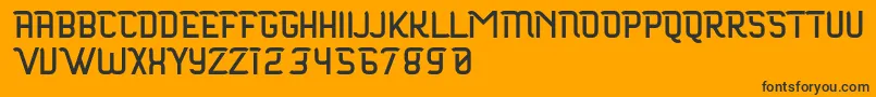 Maloire Font – Black Fonts on Orange Background