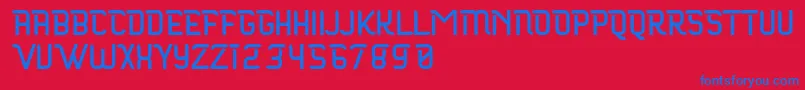 Maloire Font – Blue Fonts on Red Background