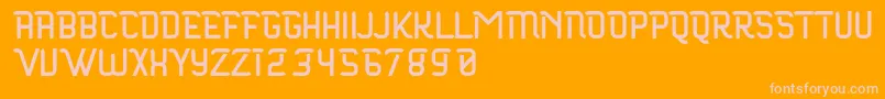 Maloire Font – Pink Fonts on Orange Background