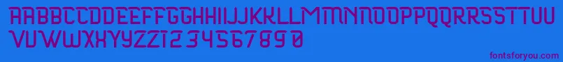 Maloire Font – Purple Fonts on Blue Background