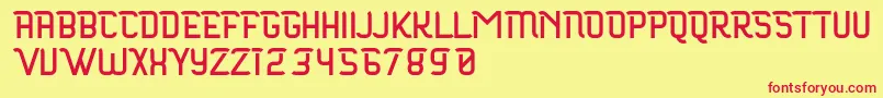 Maloire Font – Red Fonts on Yellow Background