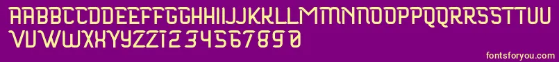 Maloire Font – Yellow Fonts on Purple Background