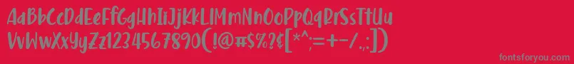 Malove Font Regular by 7NTypes D Font – Gray Fonts on Red Background