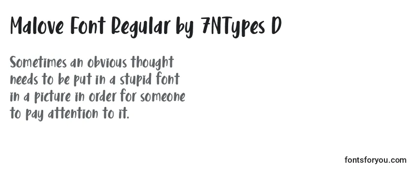 Fonte Malove Font Regular by 7NTypes D