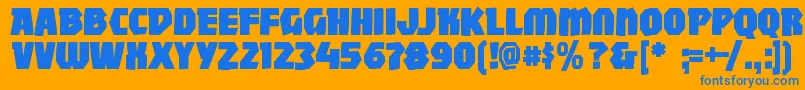 Mightywindy Font – Blue Fonts on Orange Background