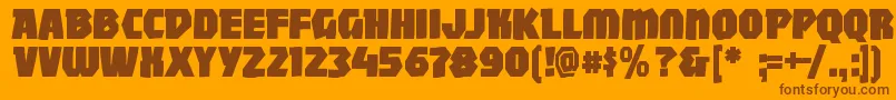 More about Mightywindy Font Mightywindy Font – Brown Fonts on Orange Background
