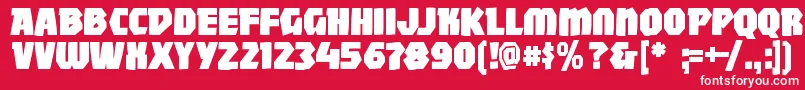 Mightywindy Font – White Fonts on Red Background