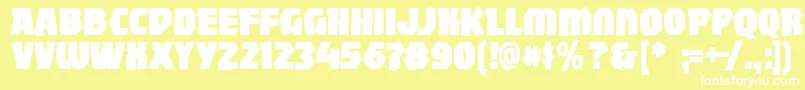 Mightywindy Font – White Fonts on Yellow Background