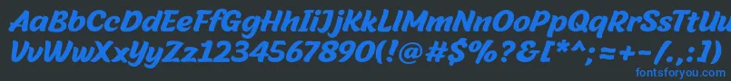 Malvie Font – Blue Fonts on Black Background