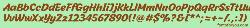 Malvie Font – Brown Fonts on Green Background