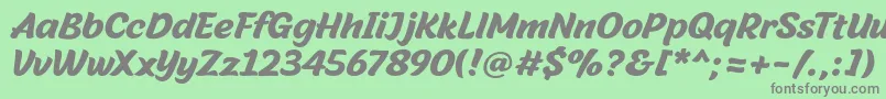 Malvie Font – Gray Fonts on Green Background