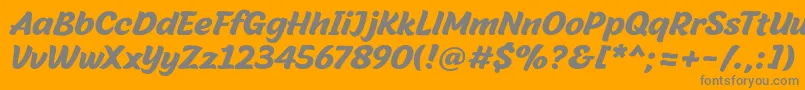 Malvie Font – Gray Fonts on Orange Background