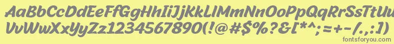 Malvie Font – Gray Fonts on Yellow Background