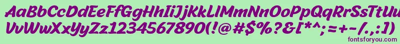 Malvie Font – Purple Fonts on Green Background