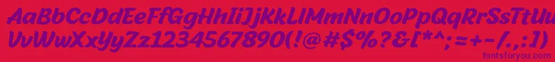 Malvie Font – Purple Fonts on Red Background