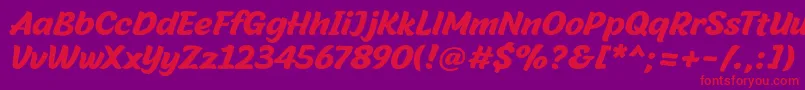 Malvie Font – Red Fonts on Purple Background