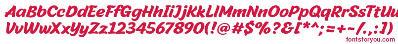 Malvie Font – Red Fonts on White Background