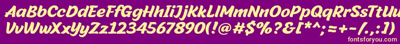 Malvie Font – Yellow Fonts on Purple Background