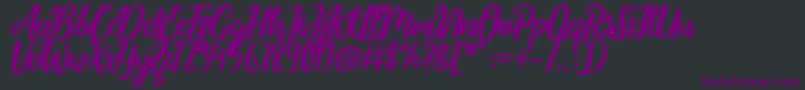 MalykaDemo Font – Purple Fonts on Black Background