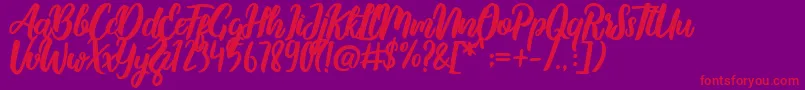 MalykaDemo Font – Red Fonts on Purple Background